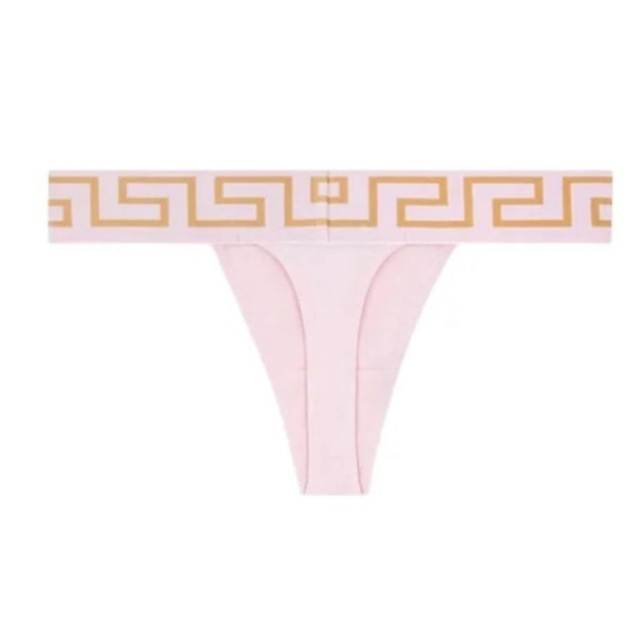 Versace Greca Border bralette and panties in light pink SET NWT - Picture 8 of 12